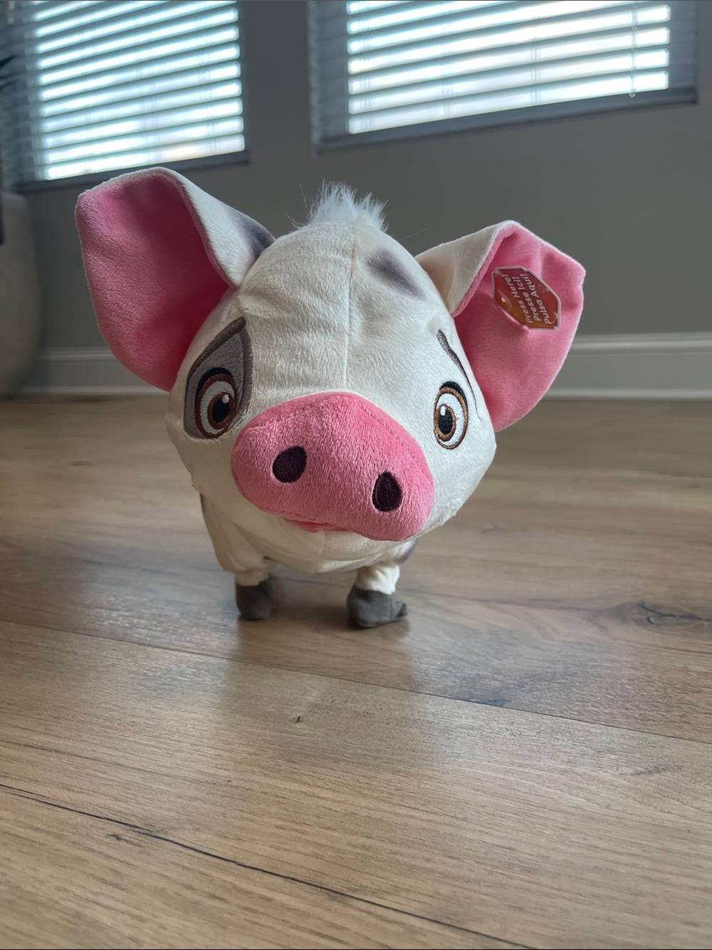 Disney Pua Plush Pig - White, Pink & Gray